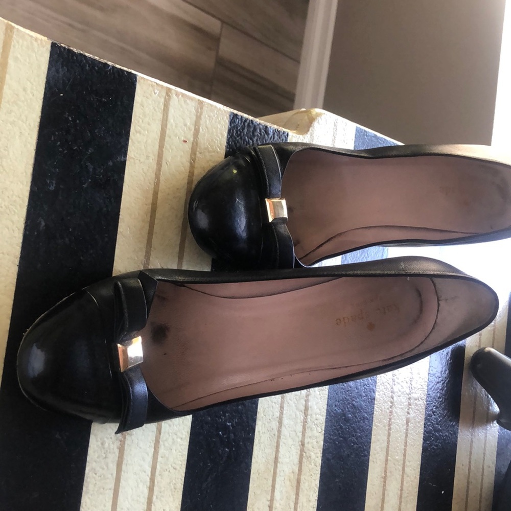 Kate spade black wedges